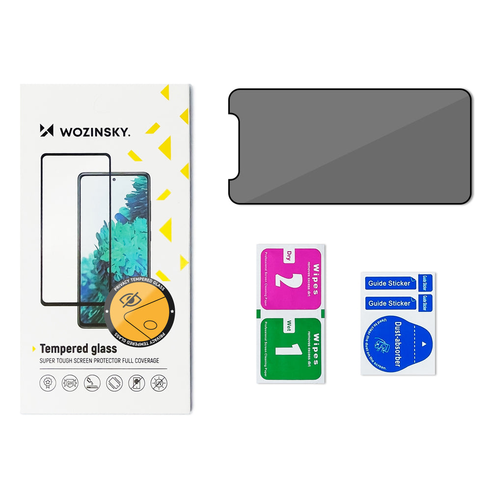 Wozinsky Privacy Glass hærdet glas til iPhone 14 Pro Max med Anti Spy privacy filter