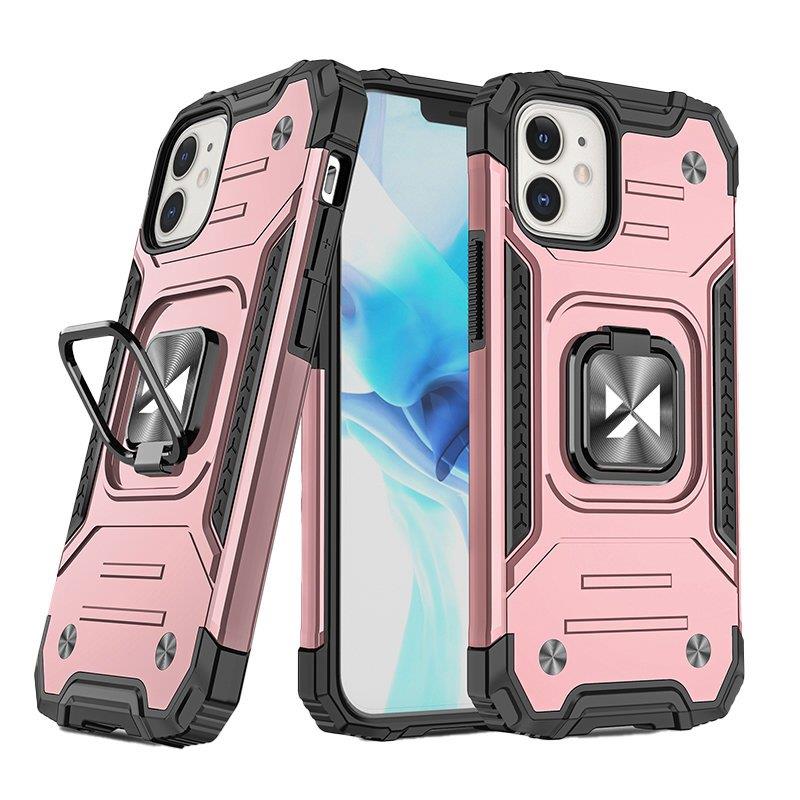 Wozinsky Ring Armor iPhone 14 case pansret cover magnetisk holder ring guld