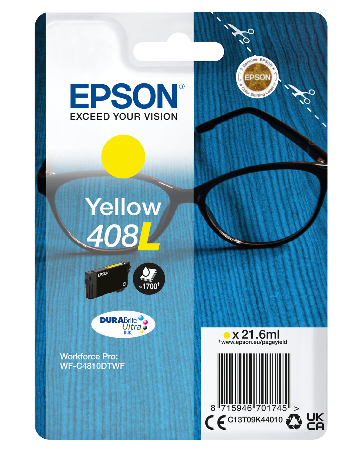 Epson 408L Yellow Ink cartridge 1.7k