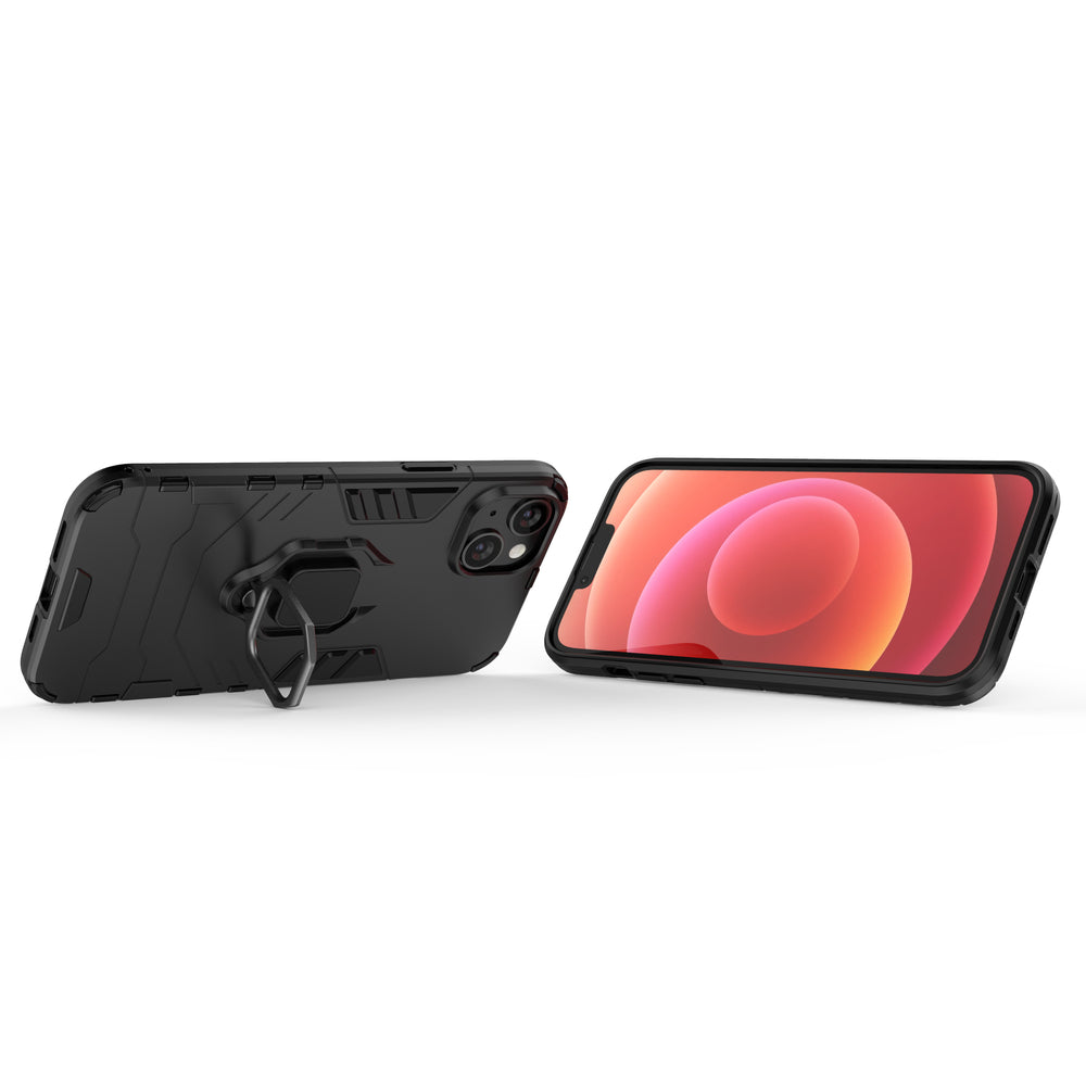 Ring Armor case til iPhone 14 Pro Max pansret cover magnetisk holder ring sort