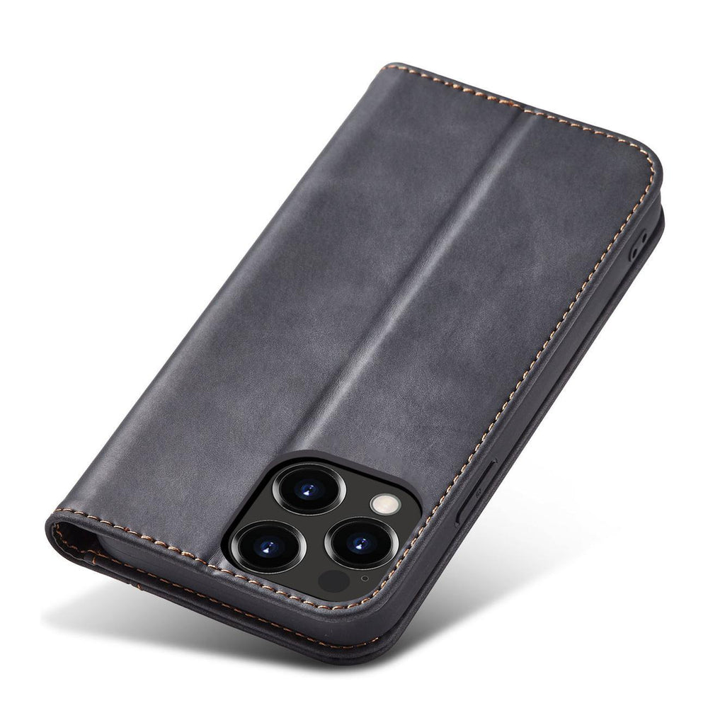 Magnet Fancy Case Case til iPhone 14 Pro flip cover tegnebog stativ sort