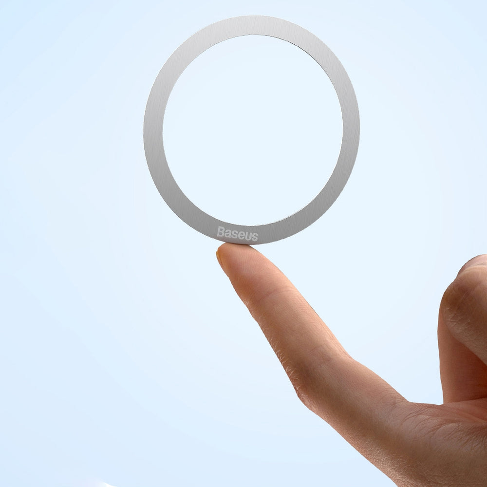Baseus Halo Series magnetisk ring (2 stk./pakke) sølv (PCCH000012)