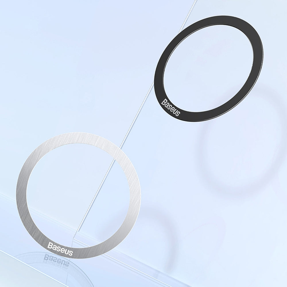 Baseus Halo Series magnetisk ring (2 stk./pakke) sølv (PCCH000012)