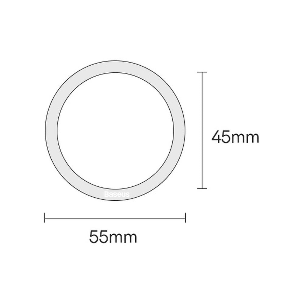 Baseus Halo Series magnetisk ring (2 stk./pakke) sølv (PCCH000012)