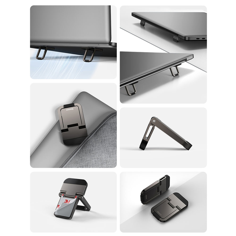 Baseus universal laptop feet stands (2 pcs.) gray (LUZC000013)