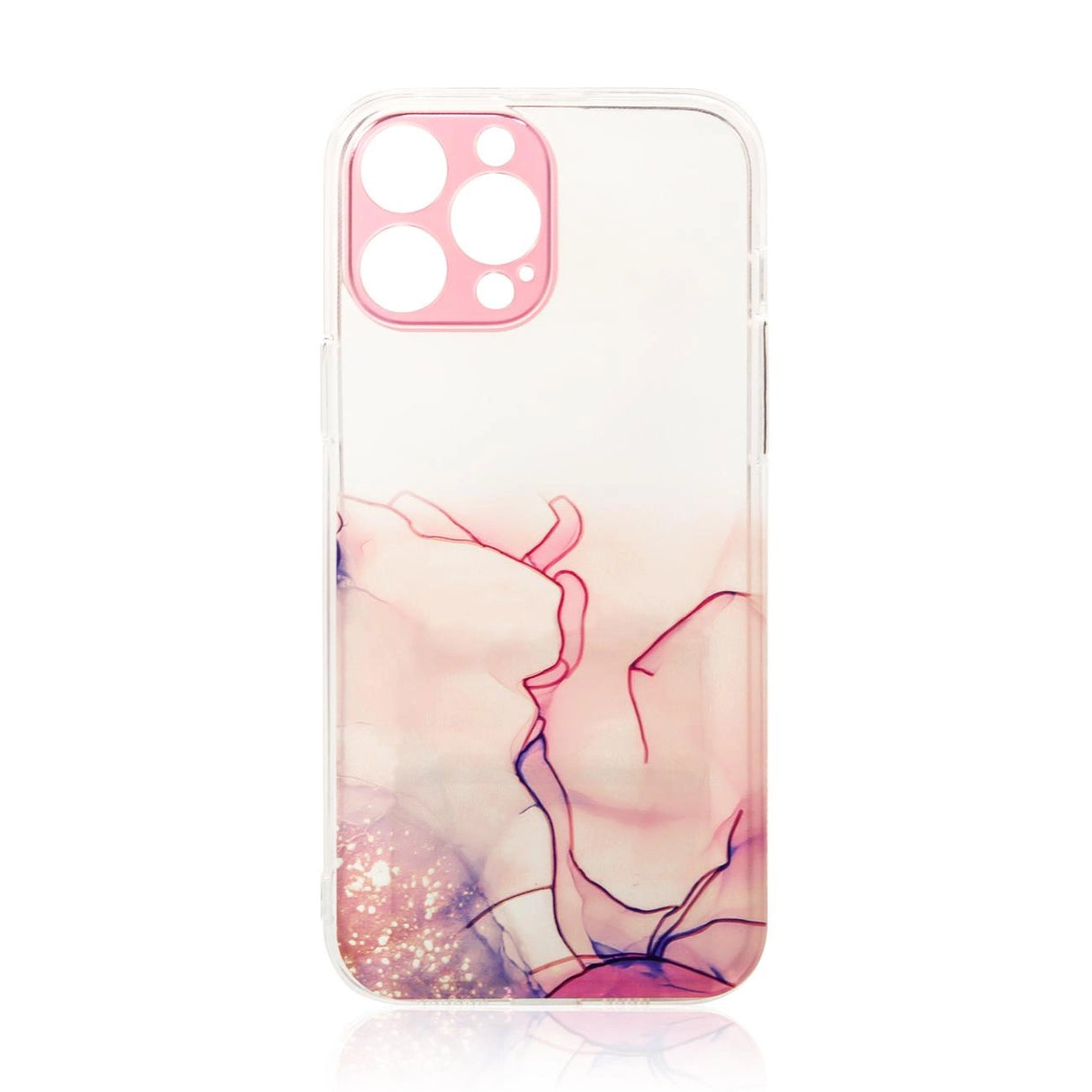 Marmor Case til iPhone 12 Pro Gel Cover Marmor Pink