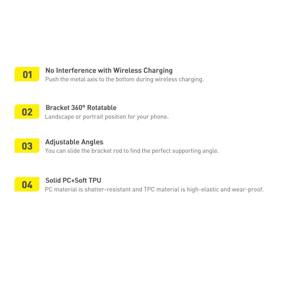 Foldestativ Baseus med magnetholder hvid (LUXZ010002)