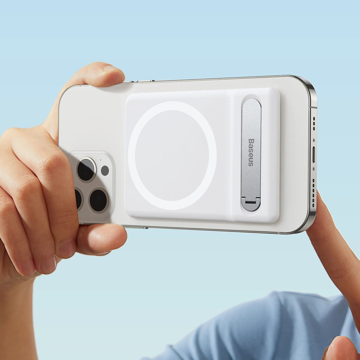 Foldestativ Baseus med magnetholder hvid (LUXZ010002)