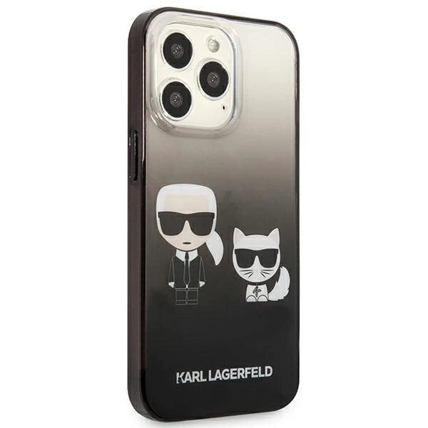 Karl Lagerfeld KLHCP13LTGKCK iPhone 13 Pro / 13 6,1" hardcase sort/sort Gradient Ikonik Karl & Choupette