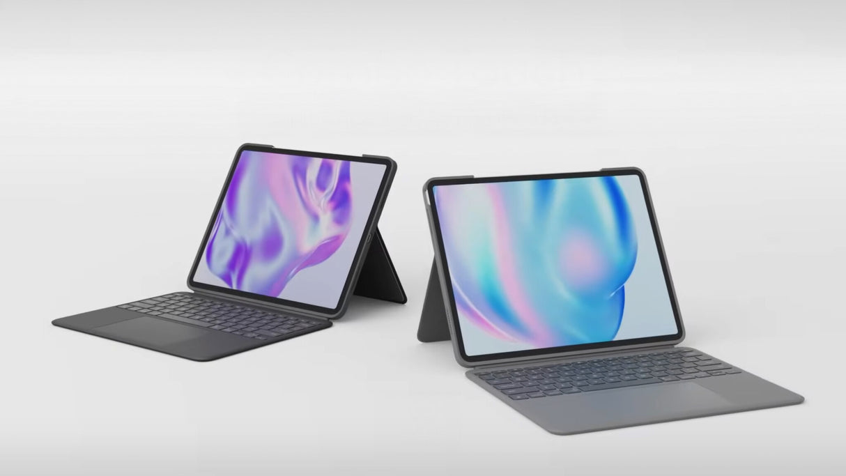 Logitech Combo Touch QWERTY Dansk, Finsk, Norsk, Svensk Smart Connector Grå