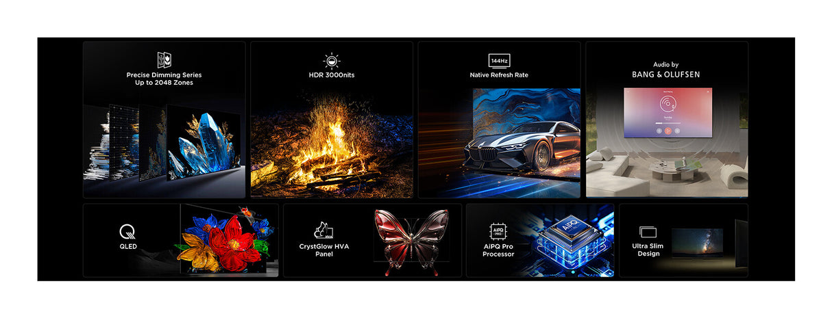 TCL 50C7K TV 127 cm (50") 4K Ultra HD Smart TV Wi-Fi Metallic 2000 cd/m²
