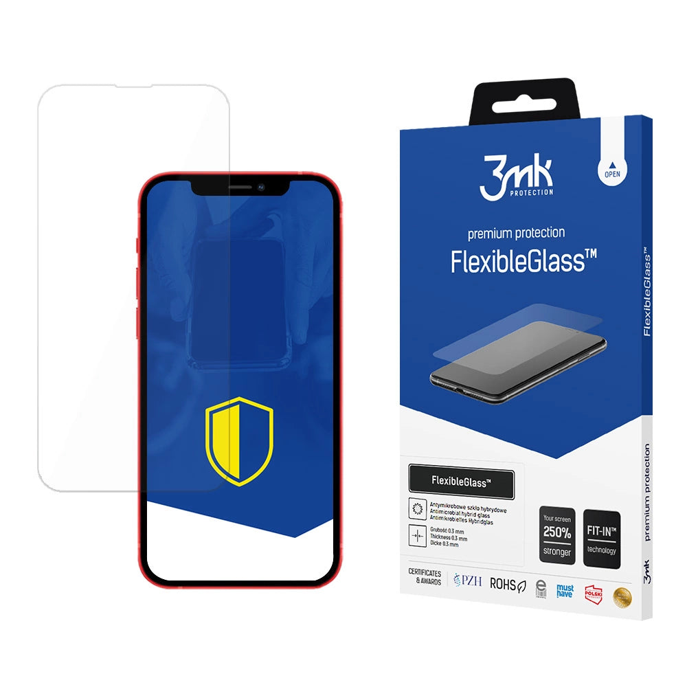 Hærdet glas til iPhone 13 Pro hybrid flexi 7H fra 3mk FlexibleGlass-serien