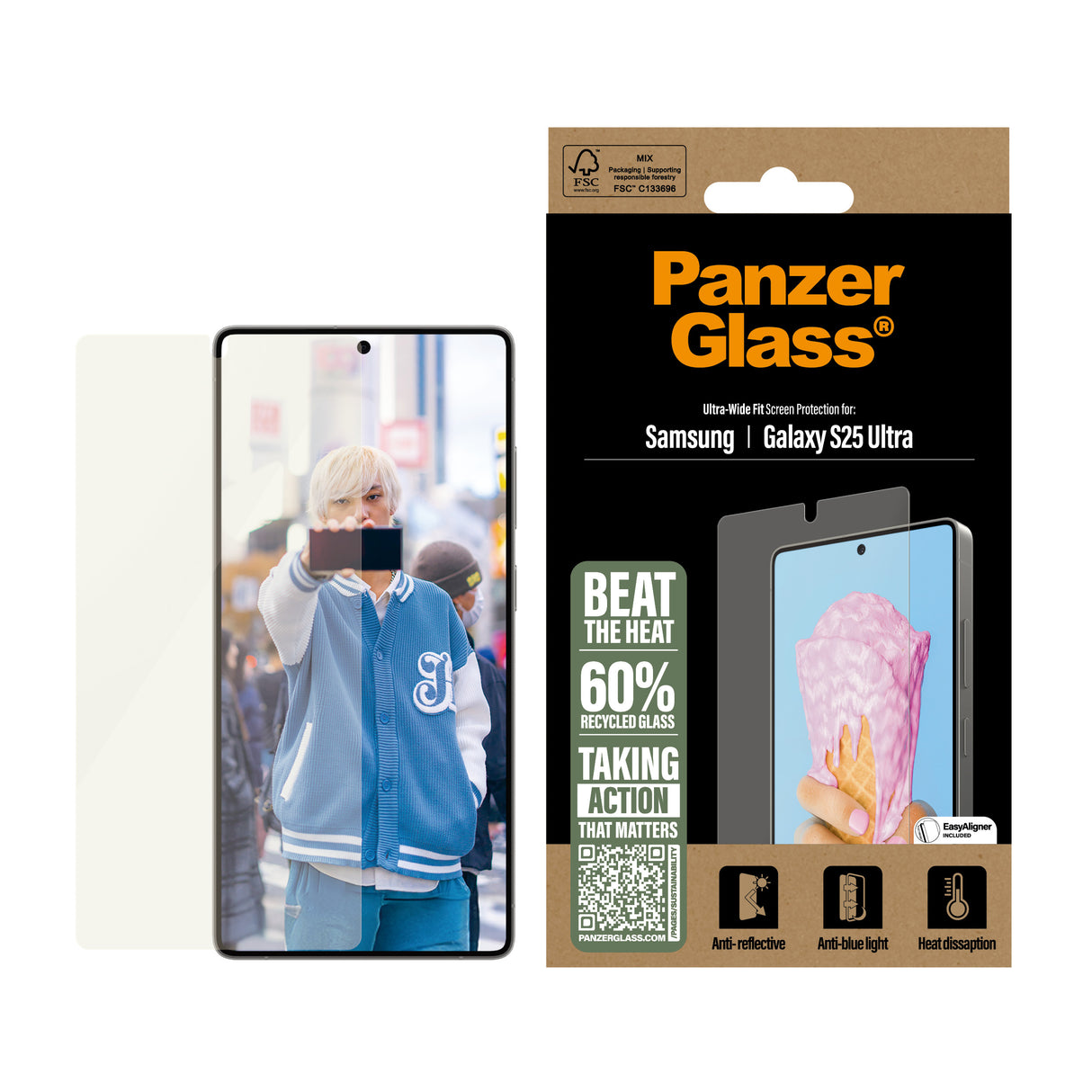 PanzerGlass ® All-in-One Skærmbeskyttelse Samsung Galaxy S25 Ultra | Ultra Wide Fit