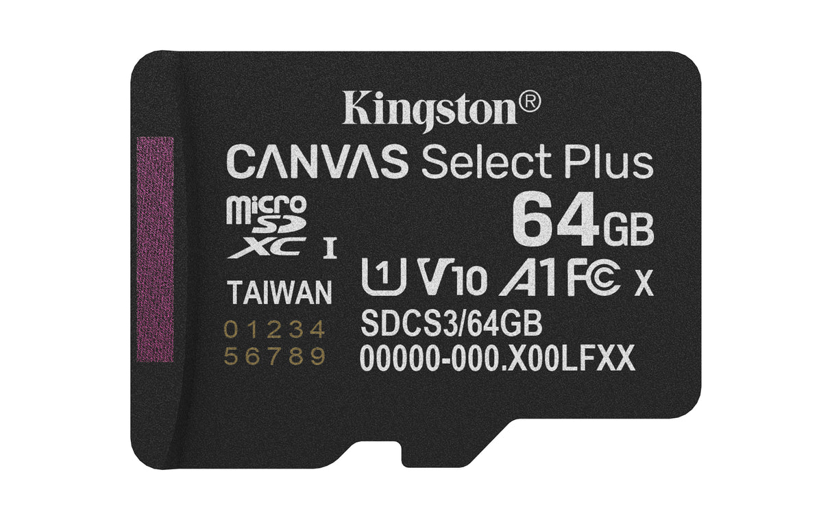 Kingston Technology Canvas Select Plus Gen3 MicroSDXC 64GB 100 MB/s