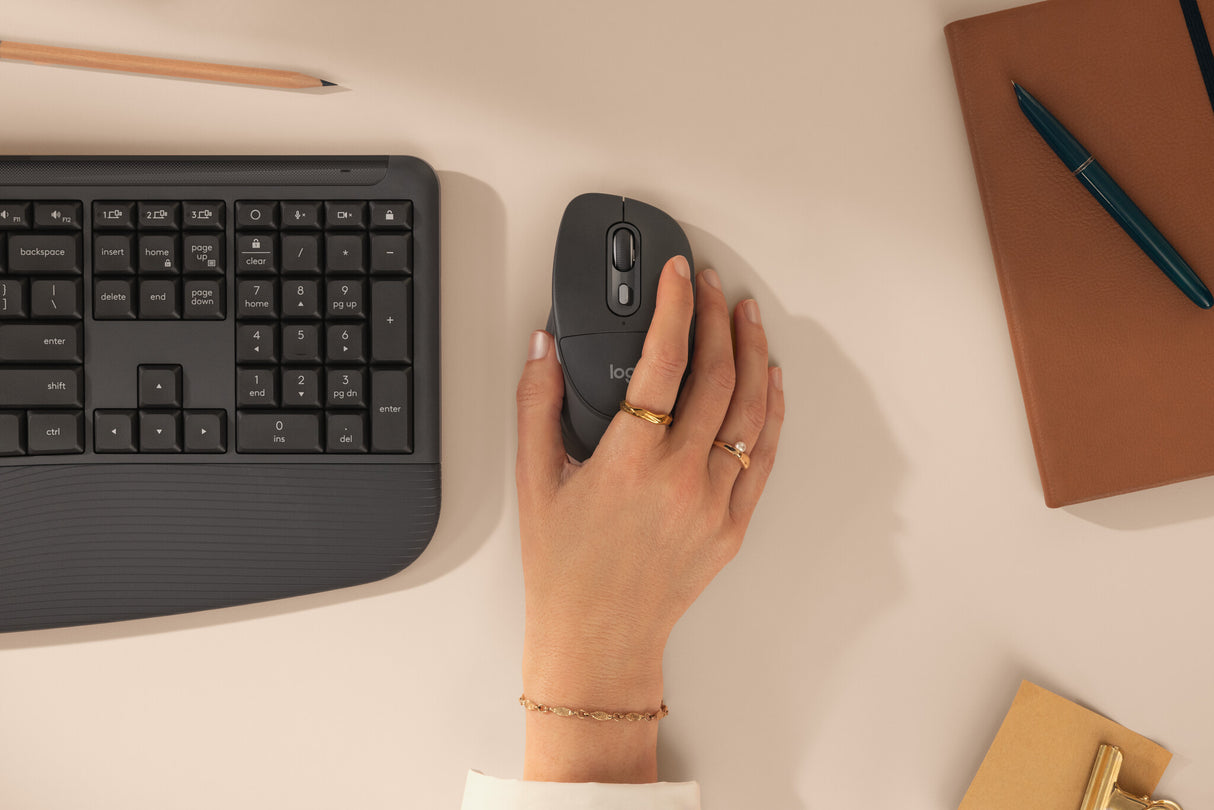 Logitech Signature Comfort Plus M850 L mus Universel Højre hånd RF trådløs + Bluetooth Optisk 4000 dpi