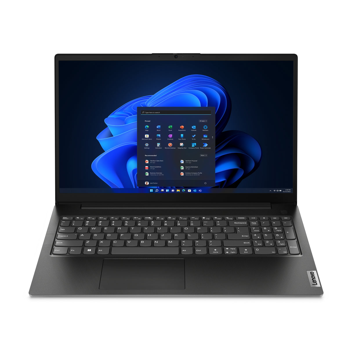 Lenovo V15 G4 AMN AMD Ryzen™ 5 7520U Laptop 39,6 cm (15.6") Fuld HD 16 GB LPDDR5-SDRAM 512 GB SSD Wi-Fi 6 (802.11ax) Windows 11 Pro Nordisk Sort