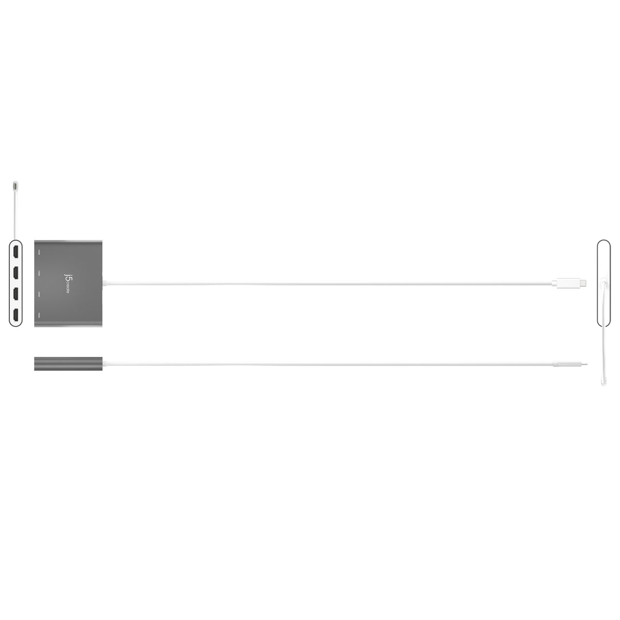 J5 Create USB-C to 4 Port HDMI 380001 multi-monitor adapter
