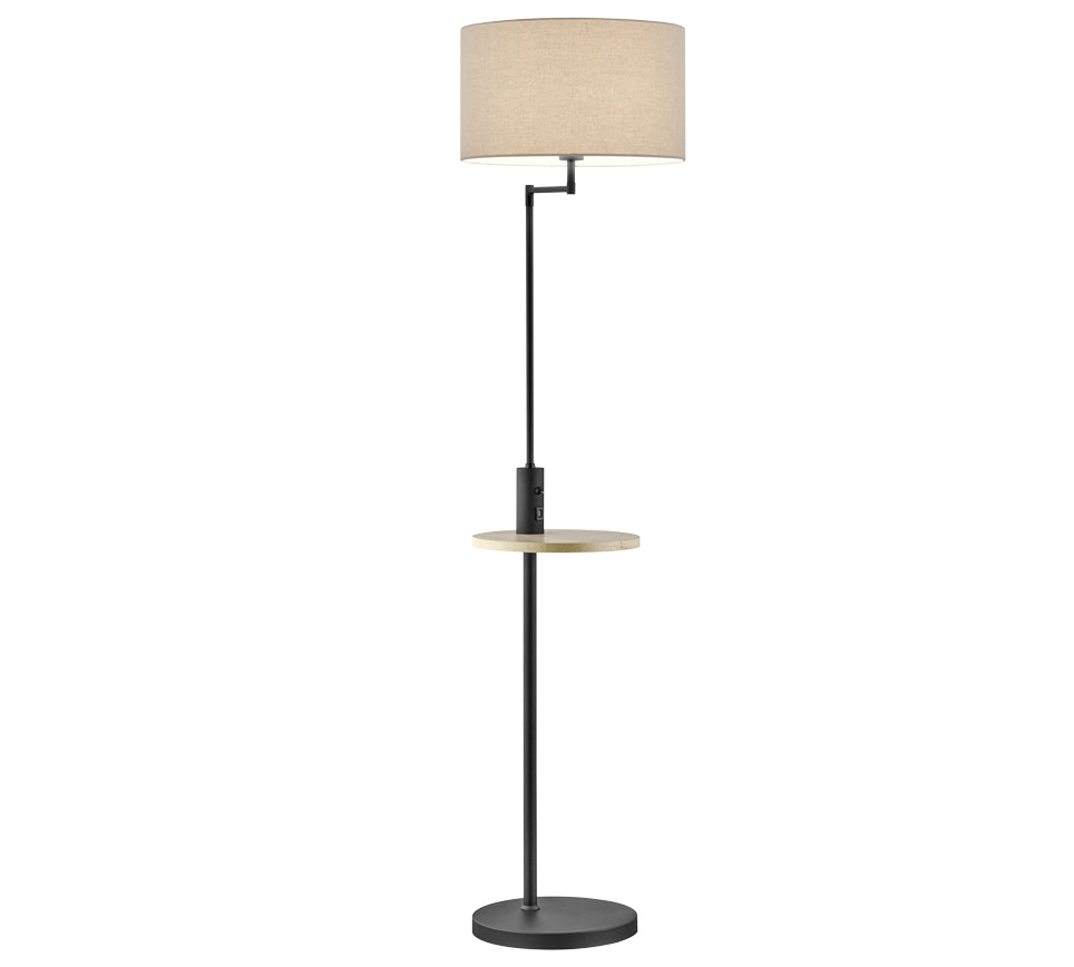TRIO Claas sort gulvlampe