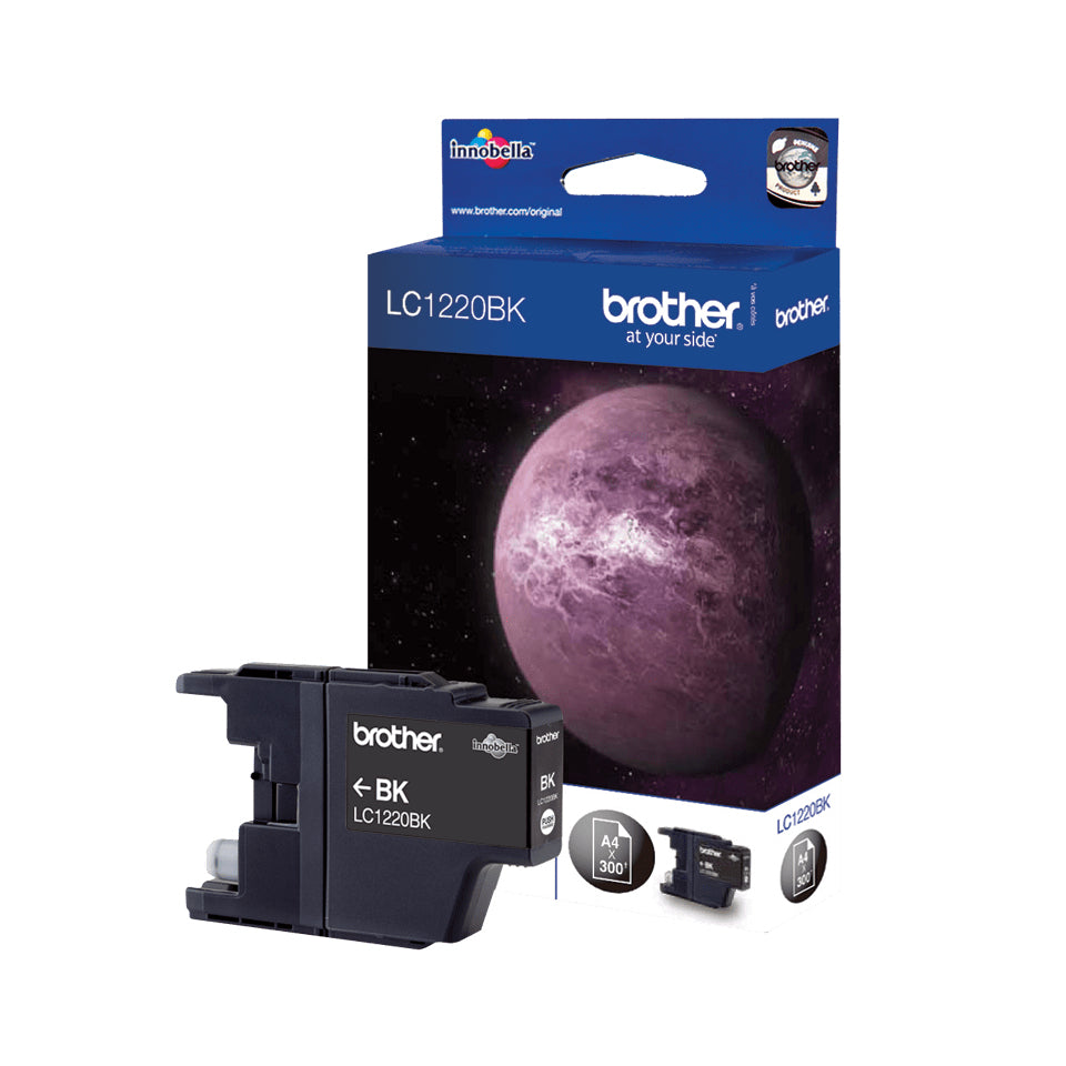 Brother LC 1220BK Sort 300 sider Blæk