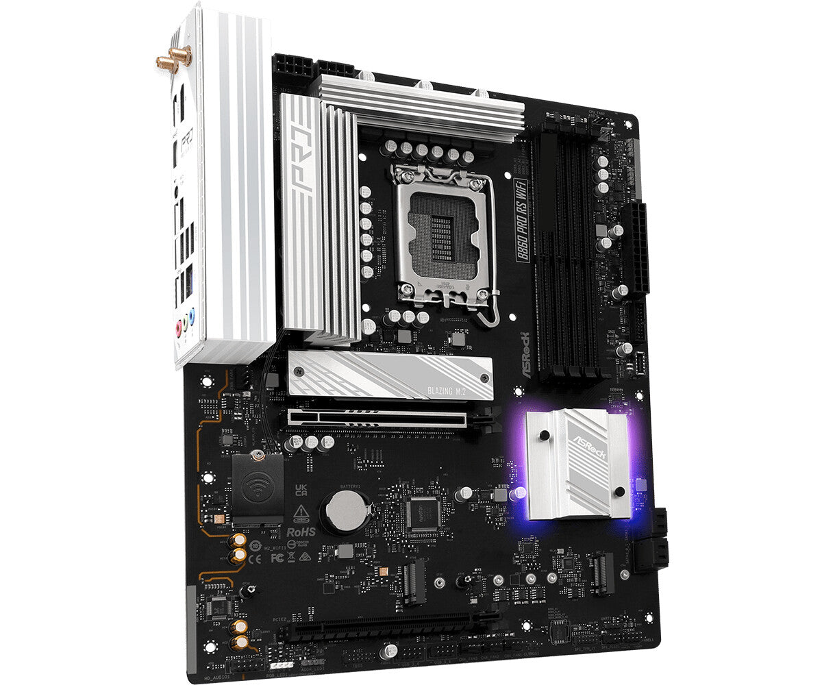 ASRock B860 PRO RS WIFI | Processor family Intel | Processor socket LGA1851 | DDR5 | Supported hard disk drive interfaces SATA