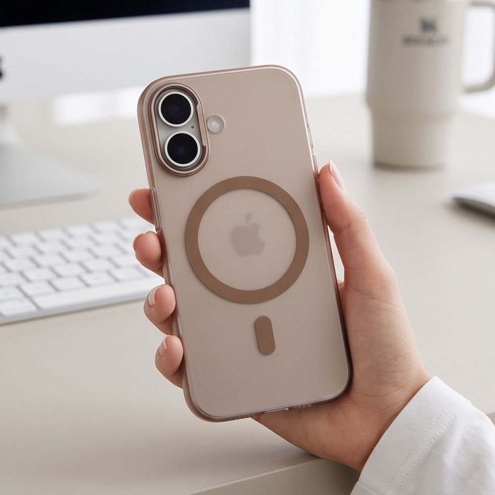 Tech Protect Magzero Magsafe Iphone 17 Mat ørkengold