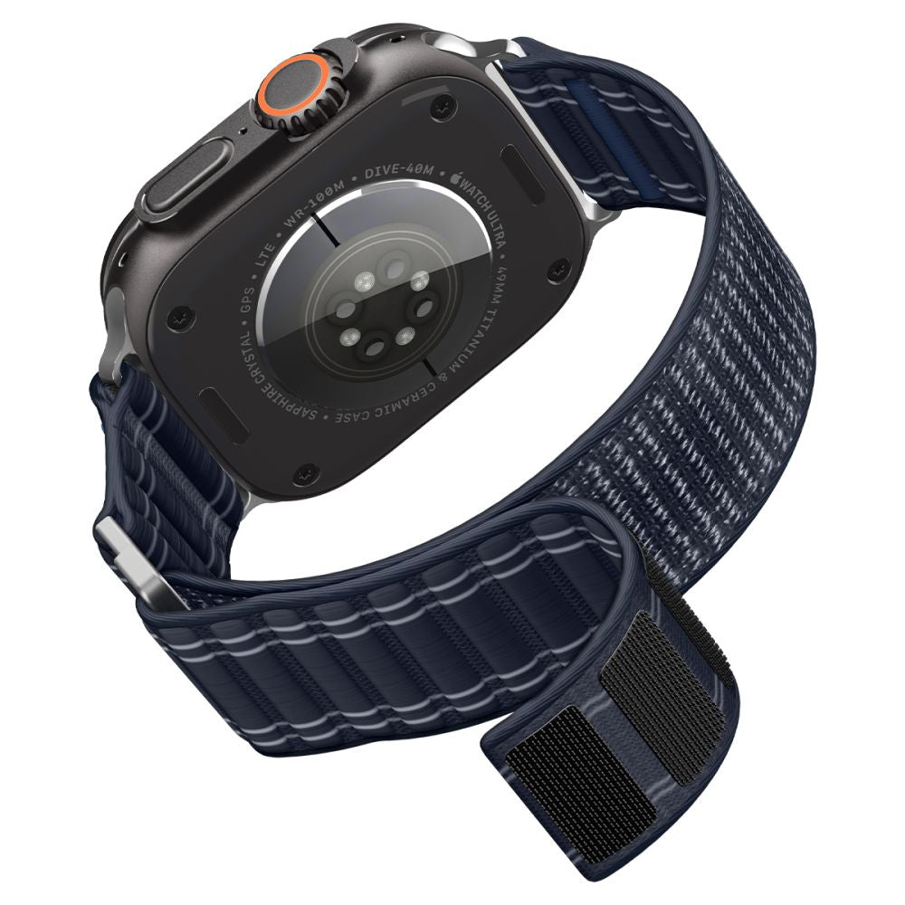 Spigen Wbf0 Remmen Til Apple Watch 8 / 9 / 10 / 11 / 12 / Se / Ultra (44 / 45 / 46 / 49 Mm) Marineblå