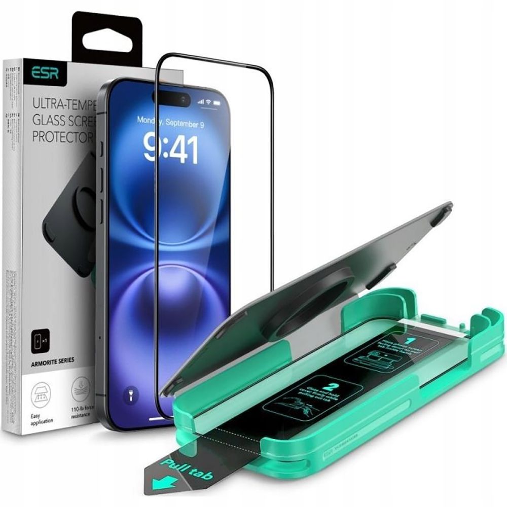 Hærdet Glas Esr Armorite Iphone 16 Pro Max Sort