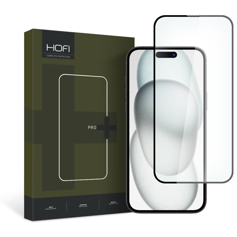 Hærdet Glas Hofi Glass Pro+ Iphone 15 Sort