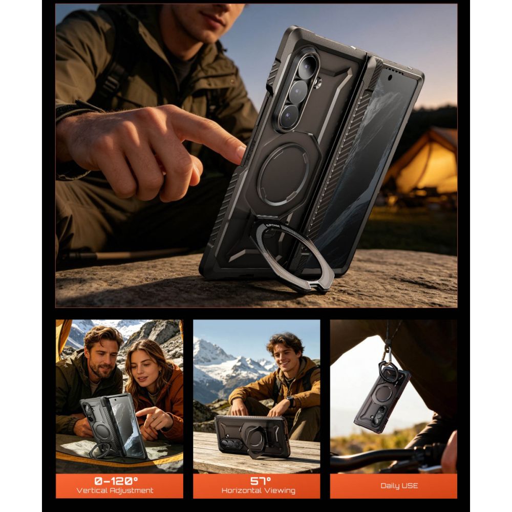 Supcase Ub Grip Mag Magsafe 2 Sæt Galaxy Z Fold 8 Ultra Sort