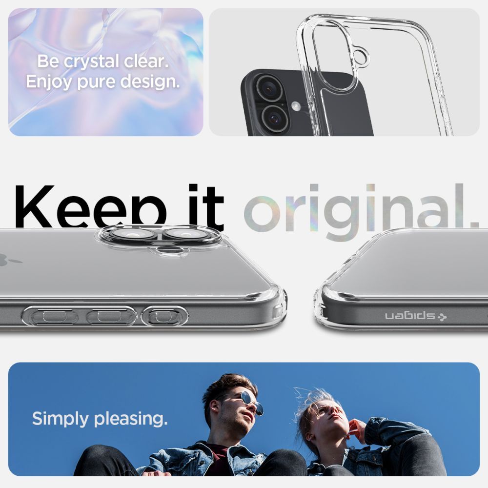 Spigen Ultra Hybrid Iphone 16 Krystalklar