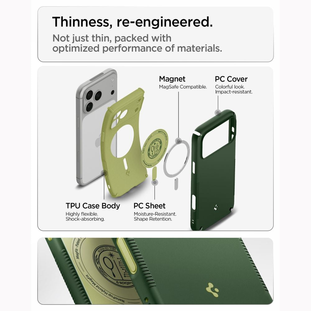 Spigen Nano Pop Hybrid Magsafe Iphone 17 Pro / 18 Pro Avo Grøn