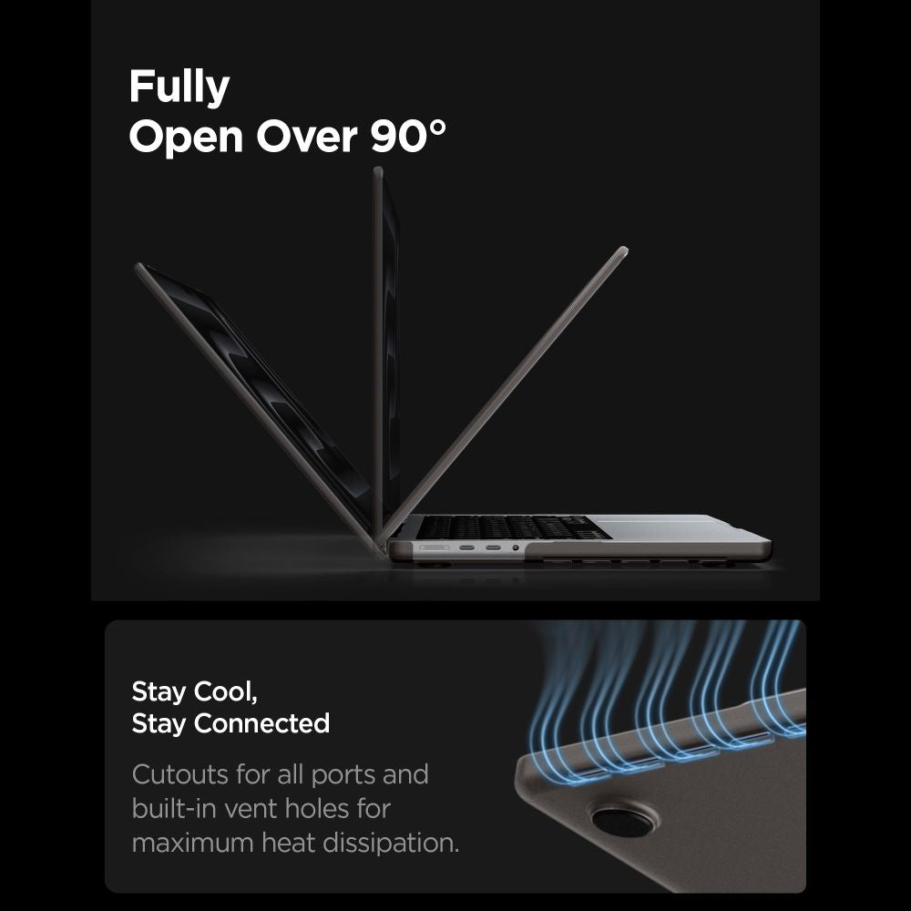 Spigen Airskin Macbook Pro 14 M1 M5 Pro / M5 Pro Max 2021 2026 Frost Sort