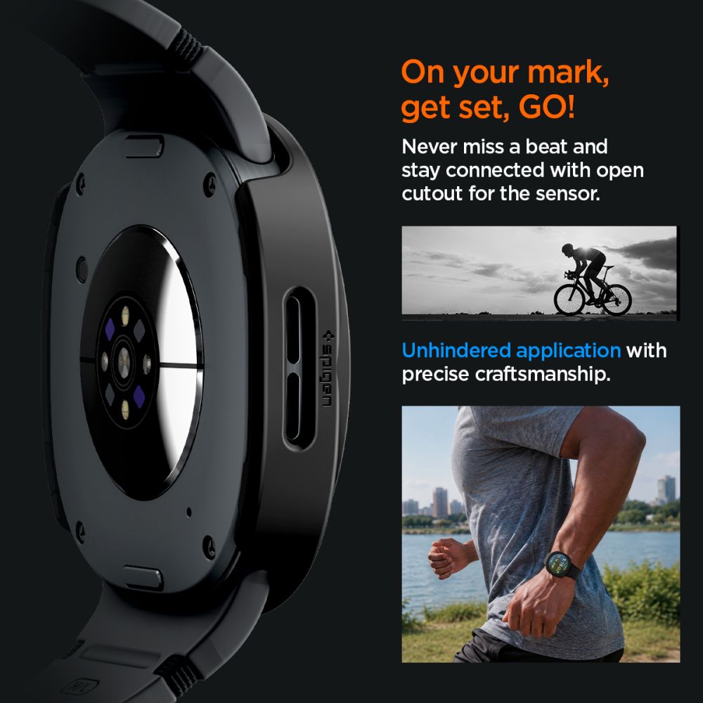 Spigen Thin Fit 360 Samsung Galaxy Watch 8/9 (44 Mm) Sort