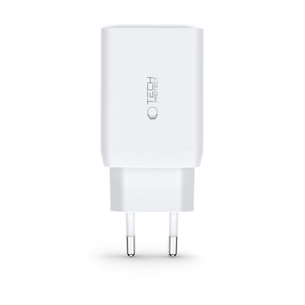 Tech Protect C65 W 3 Port Netværksopladder Pd 65 W / Qc3.0 Hvid