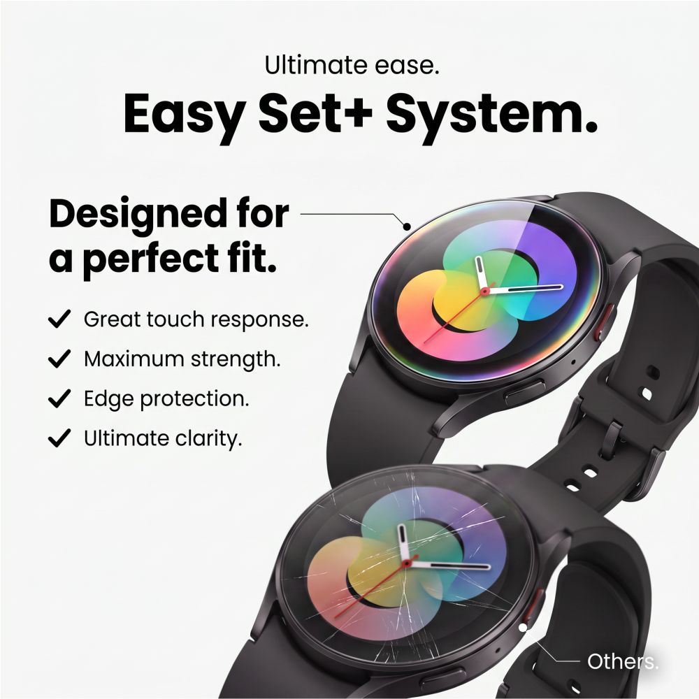 Hærdet Glas Tech Protect Easy Set+ 2 Pack Samsung Galaxy Watch Ultra 2 2026 (47 Mm) Clear