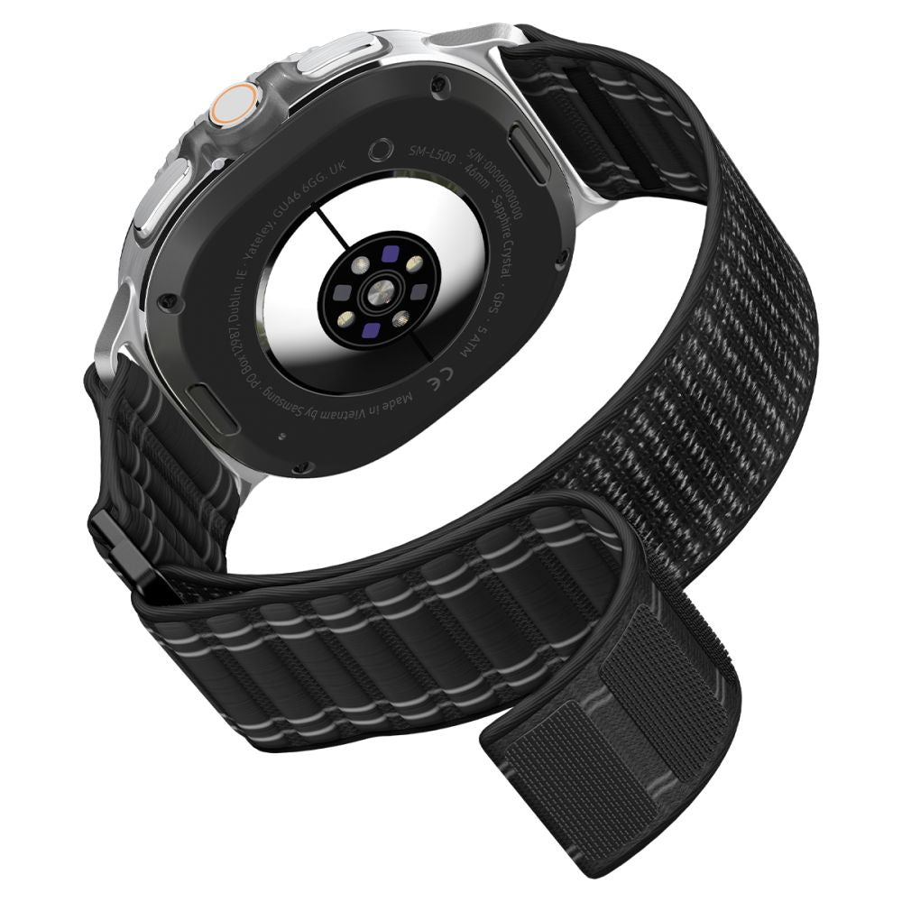 Spigen Wbf0 Band Til Samsung Galaxy Watch 8 / 9 / Classic (40 / 44 / 46 Mm) Sort