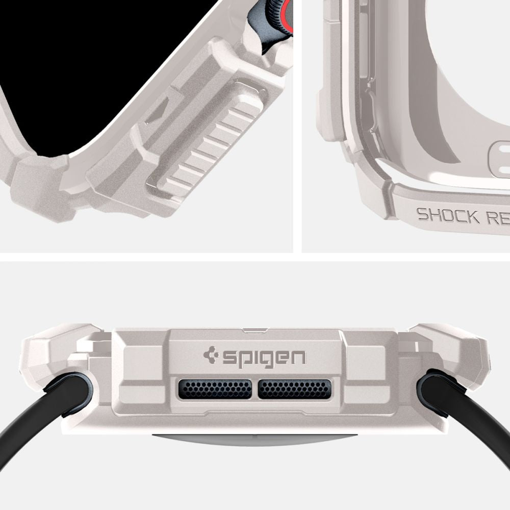 Spigen Rugged Armor Apple Watch 10/11 (46 Mm) Dune Beige