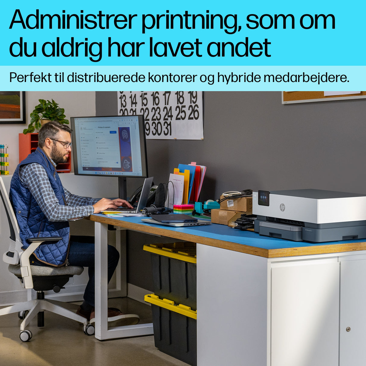 HP OfficeJet Pro 9110b Trådløst Farve Printer, Tosidet print