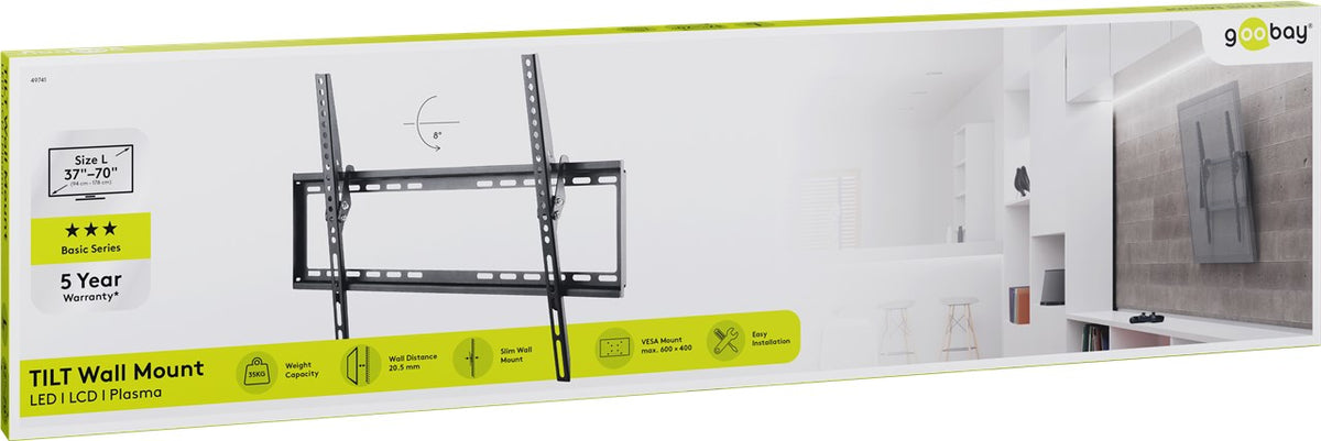 Pro Basic TV wall mount Basic TILT (L) black - for TV