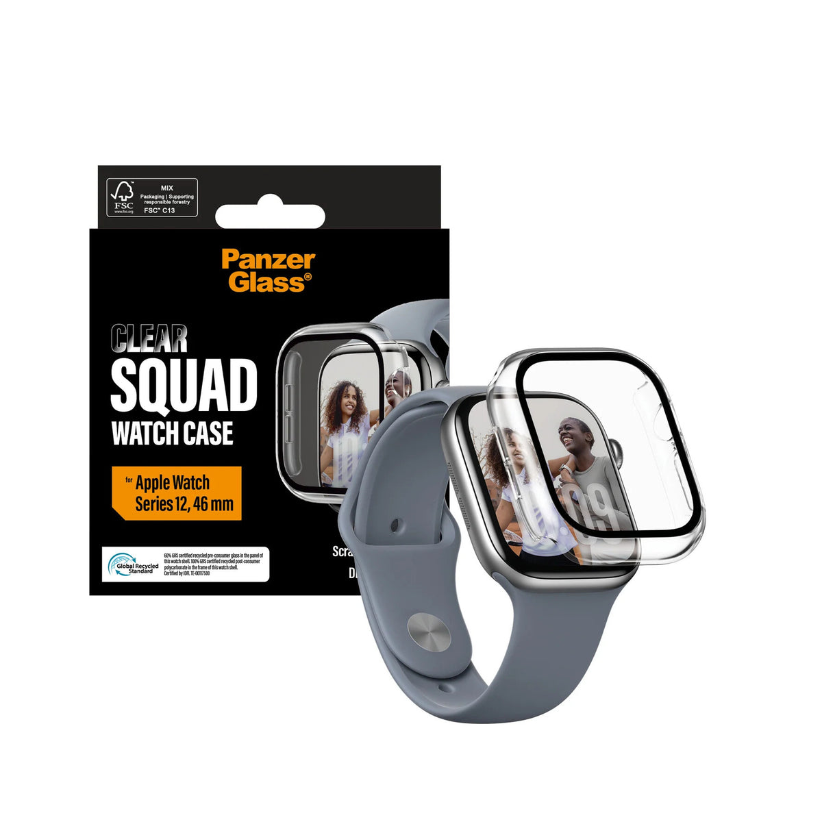 PanzerGlass Squad Watch Case Transparent Apple Watch Series 12 - 46mm