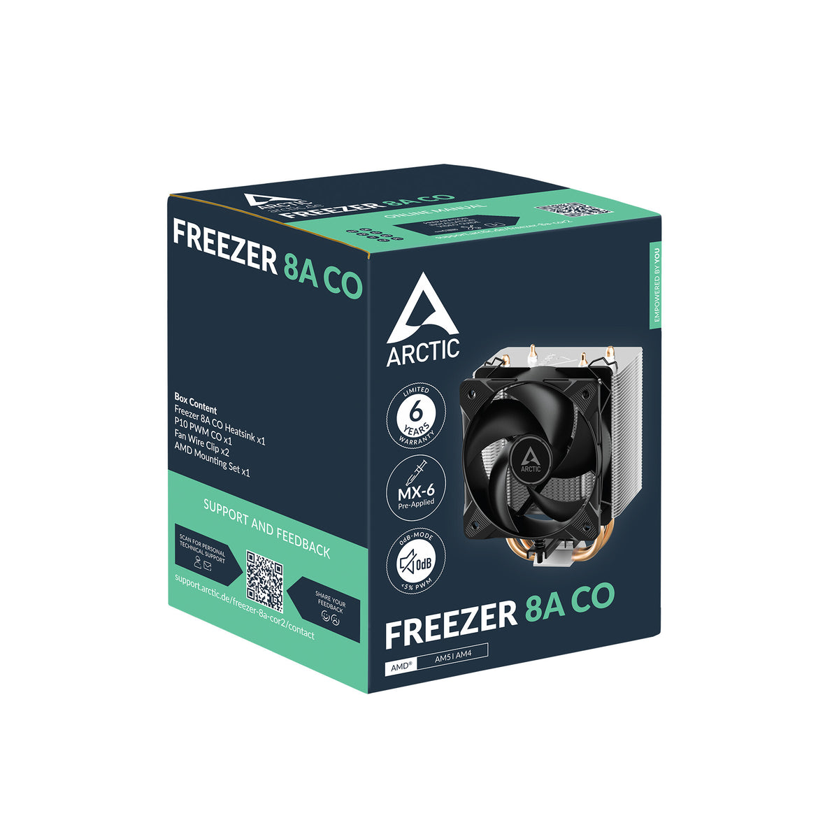ARCTIC Freezer 8A CO Processor Luftkøler 10 cm Aluminium, Sort
