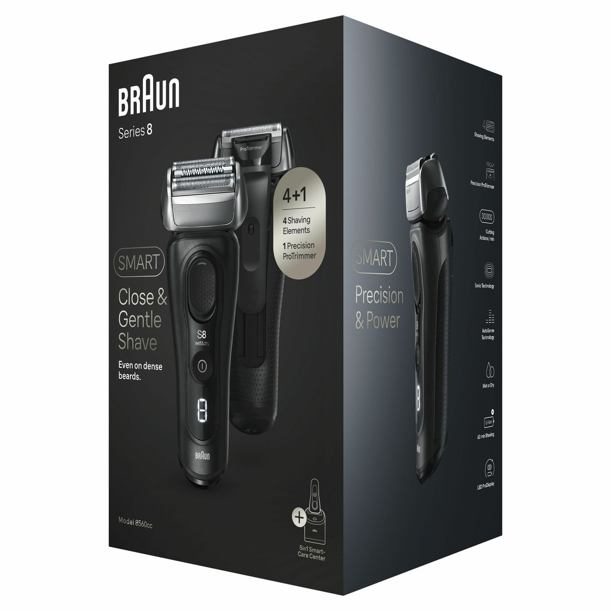 Braun Series 8 8560cc Wet & Dry Folie shaver Trimmer Sort