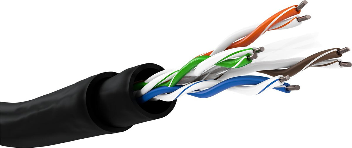 Goobay Outdoor Set CAT 6 U/UTP CCA 100m Black