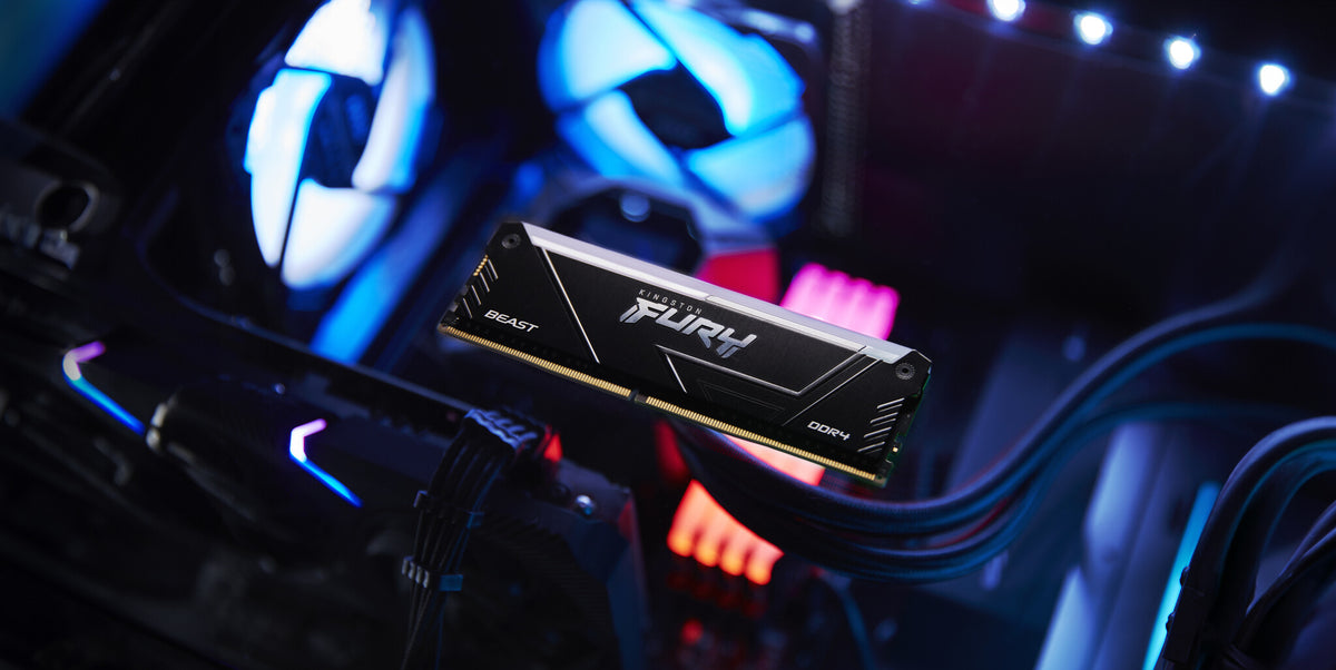 Kingston Technology FURY Beast 16GB 3200MT/s DDR4 CL16 DIMM (Sæt med 2) RGB