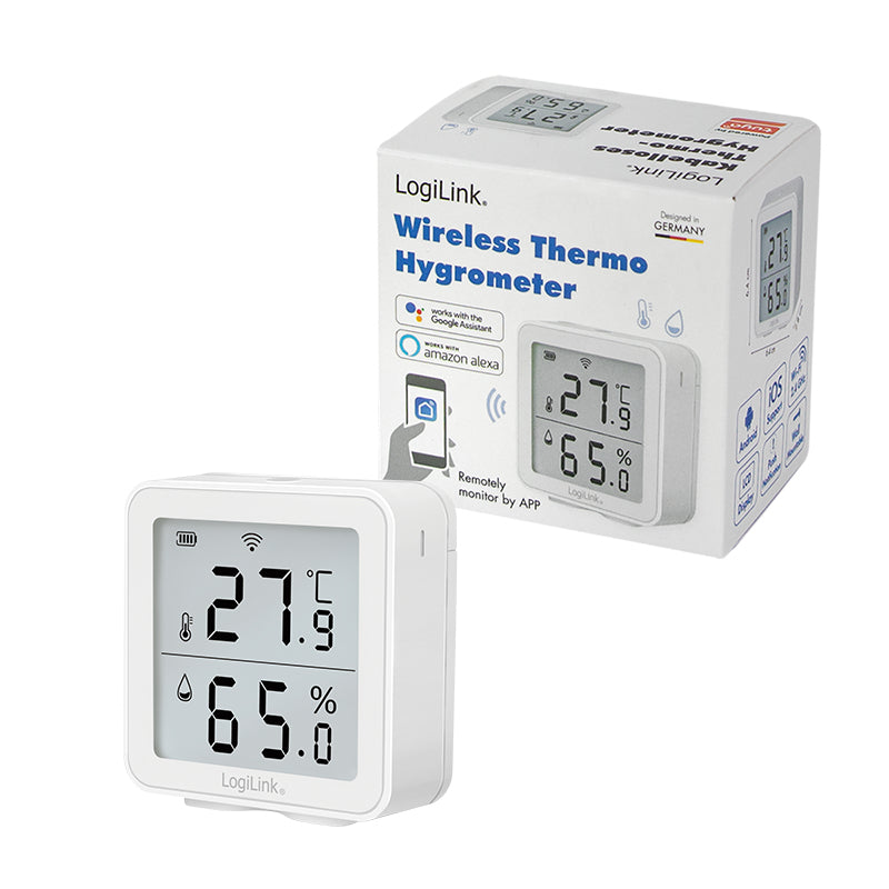 LogiLink Smart thermo-hygrometer Trådløs Indendørs
