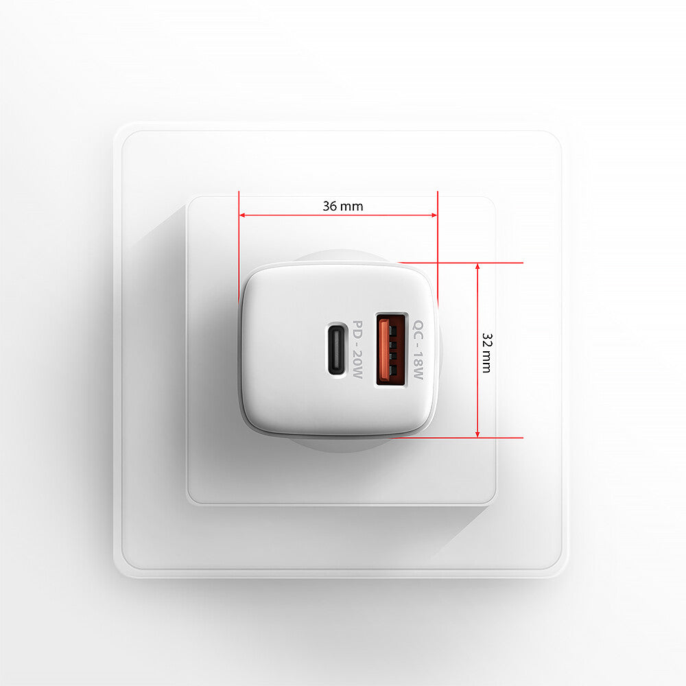 Axagon ACU-PQ20W oplader til mobil enhed Universel Hvid Vekselstrøm Hurtig opladning Indendørs