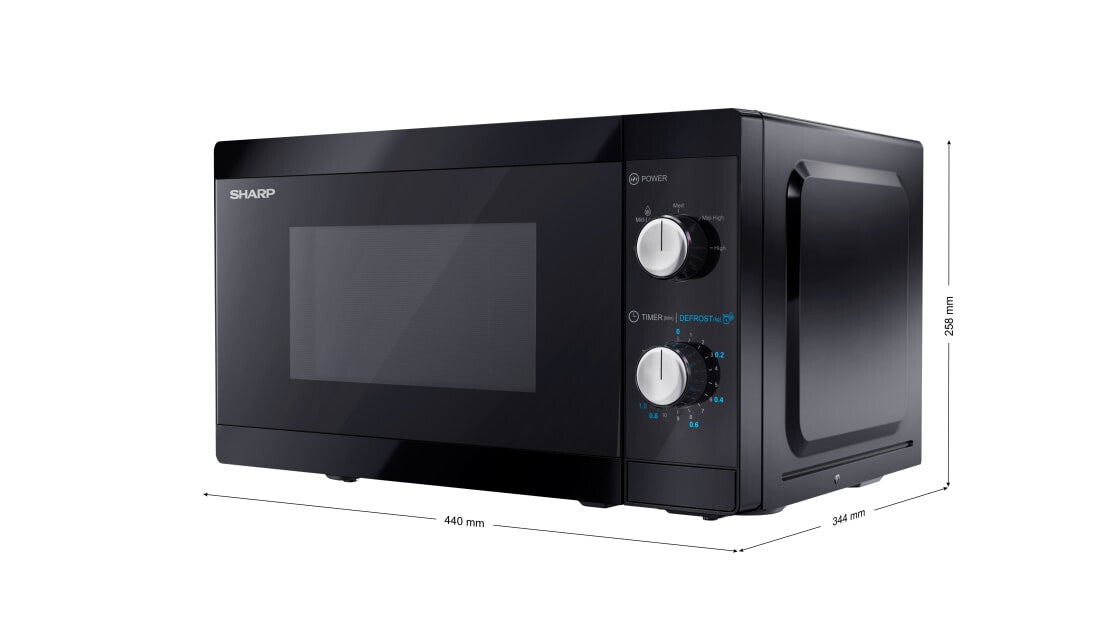 Sharp YC-MS01E-B Mikrobølgeovn 20 L 800 W Sort