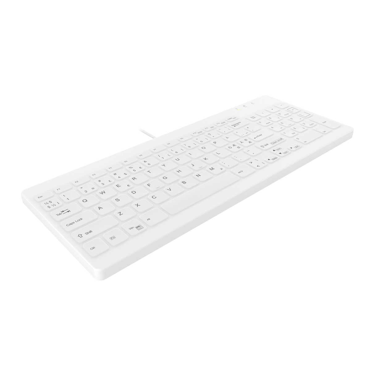 Contour Design Active Key Contour QuickClean medicinsk tastatur IP68, kompakt, kablet, hvid, PN C7012