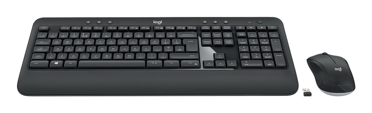 Logitech 920-008683 tastatur Mus inkluderet Universel RF trådløst QWERTY Nordisk Sort
