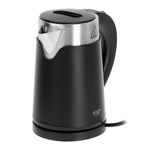 Adler AD 1372B elkedel 0,6 L 800 W Sort, Metallic